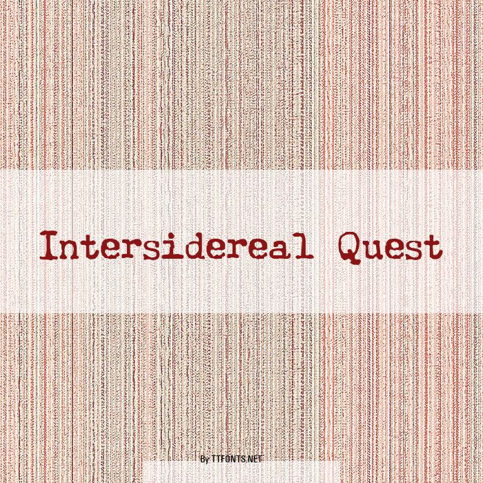 Intersidereal Quest example